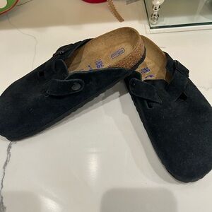 Birkenstock Black Suede Women's Mules